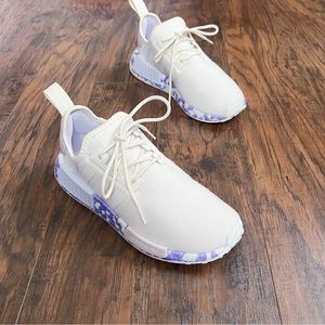 Adidas • NMD R1 Shoes sneakers GW5694 Wonder White Purple Tint spotted running